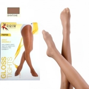 Fiesta  Gloss Tights Adult Footed  - Skintone